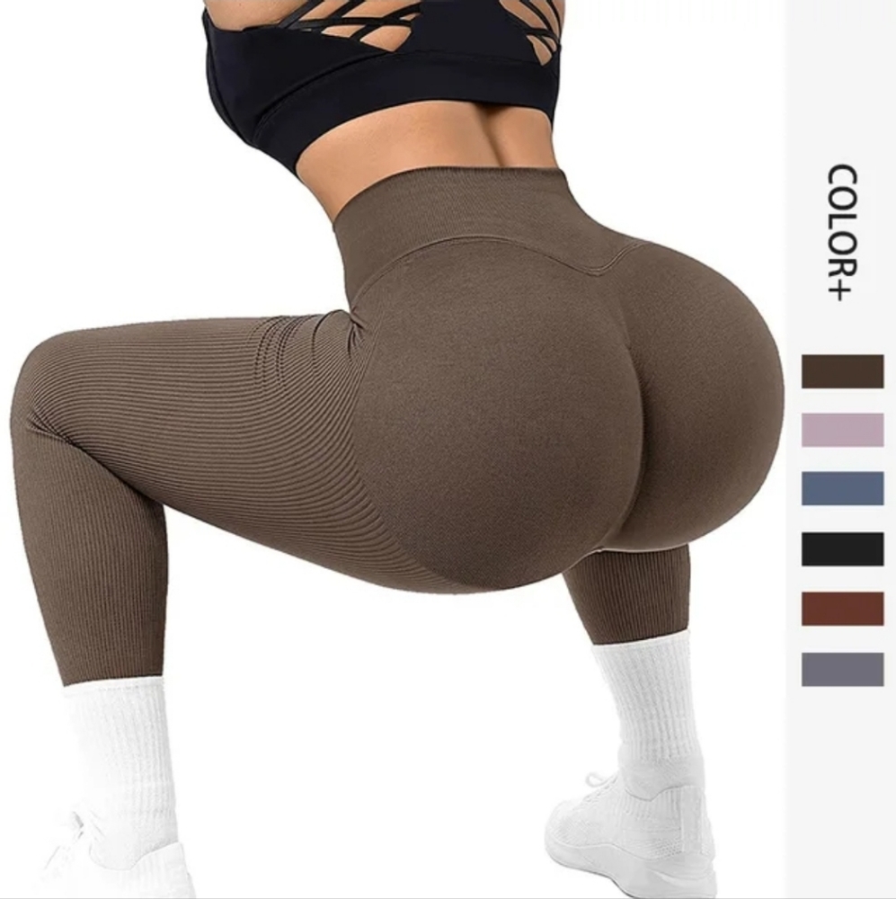 Women Seamless Butt Lifting Leggings High Waist Workout Counter Yoga Pants